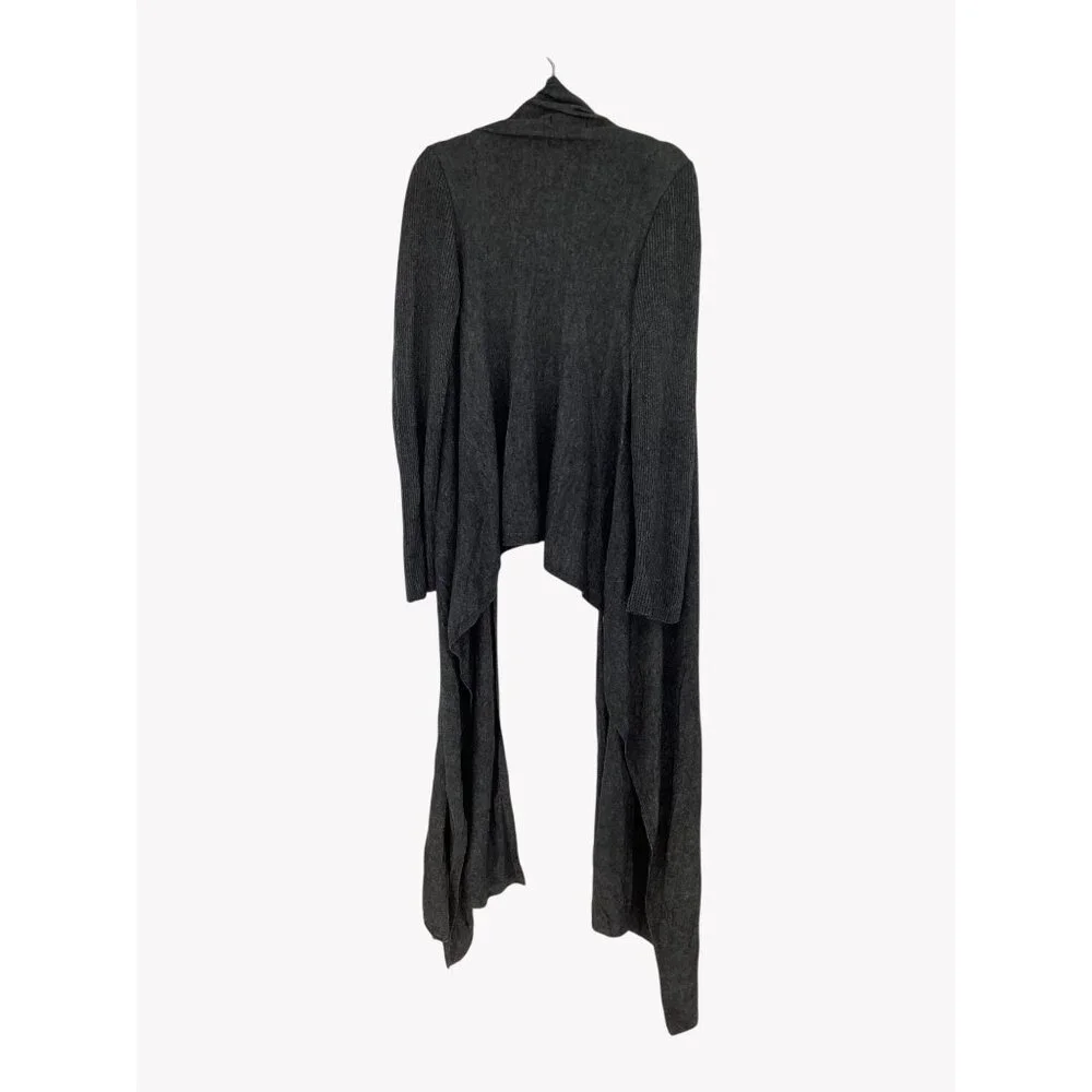 Lucy & Laurel Angora Blend Waterfall Cardigan XL Womens Gray - Picture 2 of 4